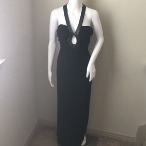Maxi Dress w/ Leather Detailing